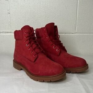 New sz 10.5 imberland Ruby Red / gum Premium Waterproof 6 inch Boot Suede A66122
